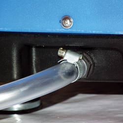 A self-draining crawl space dehumidifier connected to a sump pump system in Perryville