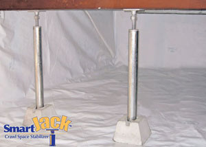 Crawl space structural support jacks installed in [city 28]