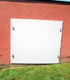 head-on view of one of our doors installed in Paron for crawl spaces