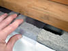 Clear plastic vapor barrier covering for block walls in Little Rock, North Little Rock, Benton, Jacksonville