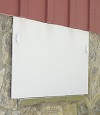 head-on view of one of our doors installed in Casa for crawl spaces