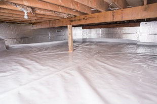 A complete crawl space vapor barrier in Greenbrier installed by our contractors