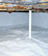 A sealed crawl space in Greenbrier with a vapor barrier