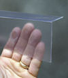 Closeup of a clear plastic covering on a Perryville crawl space block wall
