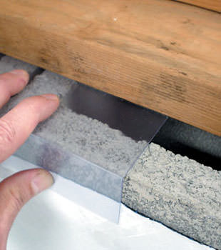Block wall clear covering for wet crawl spaces in Perryville