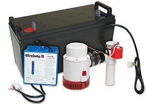 a battery backup sump pump system in Bigelow