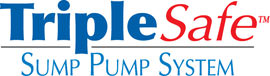 Sump pump system logo for our TripleSafe™, available in areas like Benton