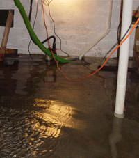 Several feet of floodwaters in a Jacksonville basement