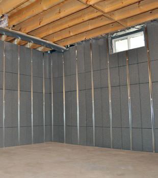 Installed basement wall panels installed in Bryant