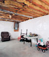 CleanSpace® basement wall vapor barrier installed in Jacksonville